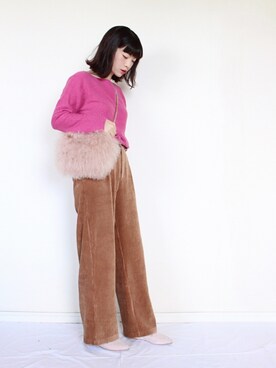 「N.（N. Natural Beauty Basic）（エヌエヌナチュラルビューティーベーシック）のアイテム（パンツ）」を使った、まいさん（レディース・164cm）の冬コーディネート