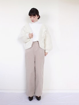 「URBAN RESEARCH DOORS（アーバンリサーチドアーズ）のコーデュロイパンツ（その他パンツ）」を使った、まいさん（レディース・164cm）の冬コーディネート