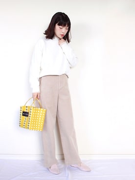 「URBAN RESEARCH DOORS（アーバンリサーチドアーズ）のコーデュロイパンツ（その他パンツ）」を使った、まいさん（レディース・164cm）の冬コーディネート