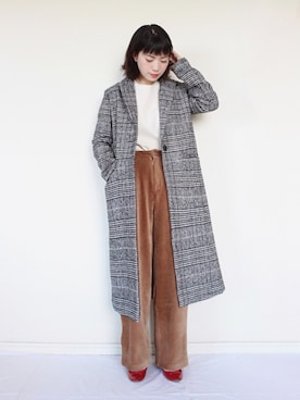 「N.（N. Natural Beauty Basic）（エヌエヌナチュラルビューティーベーシック）のアイテム（パンツ）」を使った、まいさん（レディース・164cm）の冬コーディネート
