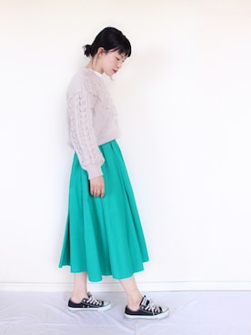 「FREE'S MART（フリーズマート）のアイテム（スカート）」を使った、まいさん（レディース・164cm）の冬コーディネート