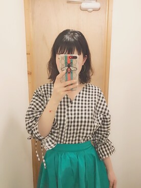 「FREE'S MART（フリーズマート）のアイテム（スカート）」を使った、まいさん（レディース・164cm）の春コーディネート
