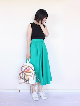 「FREE'S MART（フリーズマート）のアイテム（スカート）」を使った、まいさん（レディース・164cm）の春コーディネート