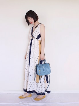 「FOSSIL（フォッシル）のアイテム（ハンドバッグ）」を使った、まいさん（レディース・164cm）の春コーディネート
