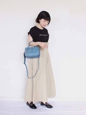 「FOSSIL（フォッシル）のアイテム（ハンドバッグ）」を使った、まいさん（レディース・164cm）の春コーディネート
