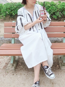 「JOURNAL STANDARD relume（ジャーナルスタンダード　レリューム）のアイテム（ワンピース/ドレス）」を使った、まいさん（レディース・164cm）の夏コーディネート