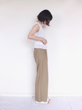 「CHAMULA（チャムラ）のアイテム」を使った、まいさん（レディース・164cm）の夏コーディネート