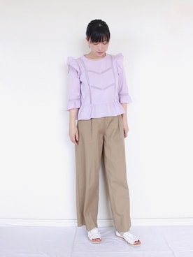 「CHAMULA（チャムラ）のアイテム」を使った、まいさん（レディース・164cm）の夏コーディネート