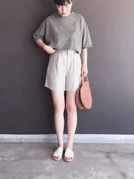「CHAMULA（チャムラ）のアイテム」を使った、まいさん（レディース・164cm）の夏コーディネート