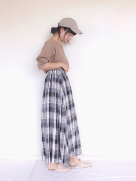 「URBAN RESEARCH Sonny Label（アーバンリサーチサニーレーベル）のアイテム（帽子）」を使った、まいさん（レディース・164cm）の夏コーディネート