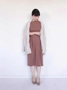 「qualite（カリテ）のアイテム（ワンピース）」を使った、まいさん（レディース・164cm）の秋コーディネート