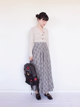 「Desigual（デシグアル）のアイテム（バッグ）」を使った、まいさん（レディース・164cm）の秋コーディネート