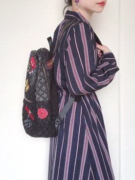 「Desigual（デシグアル）のアイテム（バッグ）」を使った、まいさん（レディース・164cm）の秋コーディネート