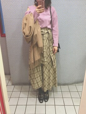 「ROKU」｜「アイテム（その他）」を使った、まいさん（レディース・164cm）の秋コーディネート