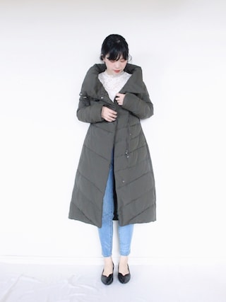 Junpp ★ハイネックアシンメトリーダウンコート Junpp 様専用☆ハイネックアシンメトリーダウンコート
