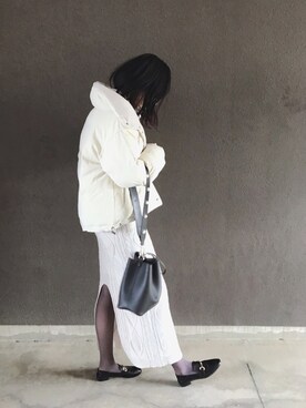 「ROSE BUD（ローズバッド）のアイテム（ブルゾン）」を使った、まいさん（レディース・164cm）の冬コーディネート