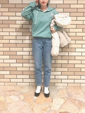 「zozoデニム」｜「アイテム（ブルゾン）」を使った、まいさん（レディース・164cm）の冬コーディネート
