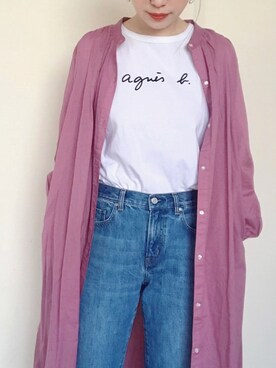 「URBAN RESEARCH Sonny Label（アーバンリサーチサニーレーベル）のアイテム（シャツワンピース）」を使った、まいさん（レディース・164cm）の冬コーディネート