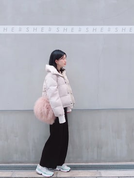 「ROSE BUD（ローズバッド）のアイテム（ブルゾン）」を使った、まいさん（レディース・164cm）の冬コーディネート