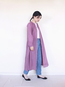 「URBAN RESEARCH Sonny Label（アーバンリサーチサニーレーベル）のアイテム（シャツワンピース）」を使った、まいさん（レディース・164cm）の冬コーディネート
