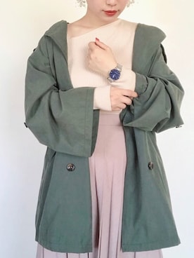 「reca（レカ）のアイテム（ジャケット/アウター）」を使った、まいさん（レディース・164cm）の春コーディネート