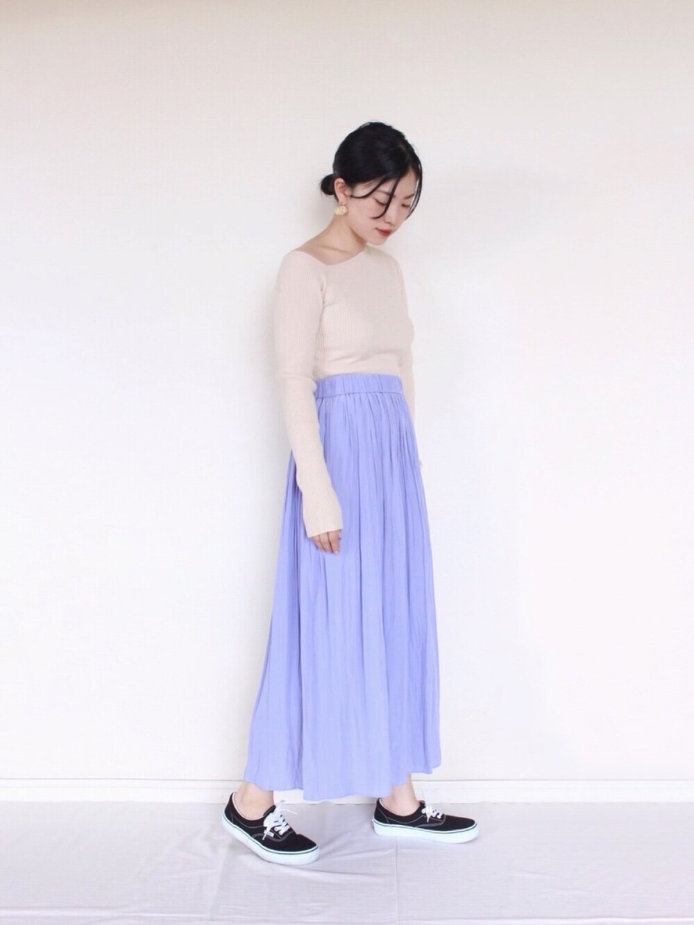 「NOLLEY'S、ノーリーズ、ラクチンコーデ、ＧＷ、カジュアルコーデ、シンプル、オトナ女子、休日スタイル、パープル、ワンショルダー」｜「IG:mai1220のアイテム（その他、その他）」を使った、まいさん（レディース・164cm）の春コーディネートの1枚目の写真