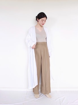 「TODAYFUL（トゥデイフル）のアイテム（その他アウター）」を使った、まいさん（レディース・165cm）の夏コーディネート