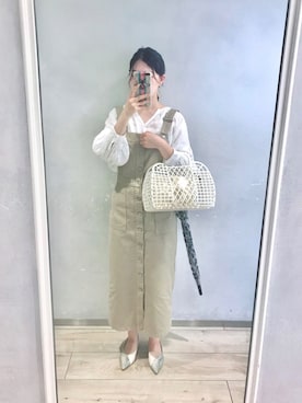 「SOMETHING（サムシング）のアイテム（ワンピース/ドレス）」を使った、まいさん（レディース・164cm）の夏コーディネート