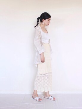 「CLEA（クレア）のアイテム（トップス）」を使った、まいさん（レディース・164cm）の夏コーディネート