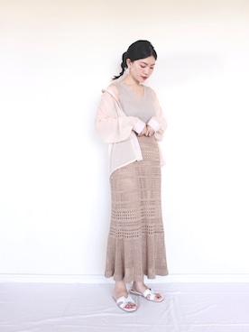 「CLEA（クレア）のアイテム（トップス）」を使った、まいさん（レディース・164cm）の夏コーディネート