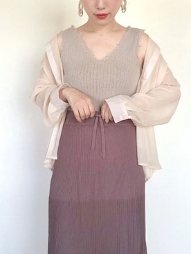 「CLEA（クレア）のアイテム（トップス）」を使った、まいさん（レディース・164cm）の夏コーディネート