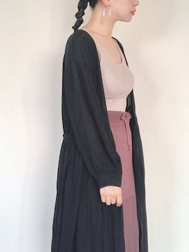 「AS KNOW AS plus（アズノゥアズプラス）のアイテム（シャツワンピース）」を使った、まいさん（レディース・164cm）の夏コーディネート