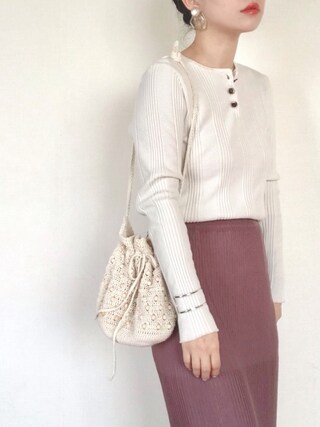 TODAYFUL（トゥデイフル）の「ミックスリブロングT（Tシャツ
