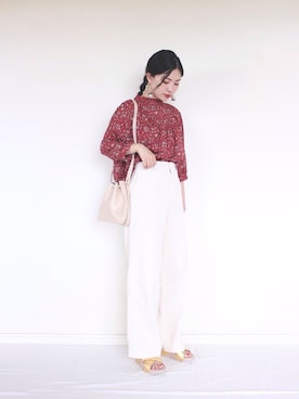 「shopnikoniko」｜「アイテム（パンツ）」を使った、まいさん（レディース・164cm）の夏コーディネート