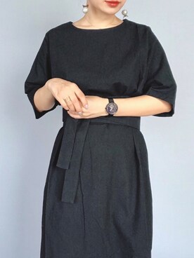 「アントマリーズ」｜「アイテム（アナログ腕時計）」を使った、まいさん（レディース・164cm）の秋コーディネート