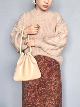 「SENSE OF PLACE by URBAN RESEARCH（センスオブプレイスバイアーバンリサーチ）のアゼルーズセーター（ニット/セーター）」を使った、まいさん（レディース・164cm）の秋コーディネート