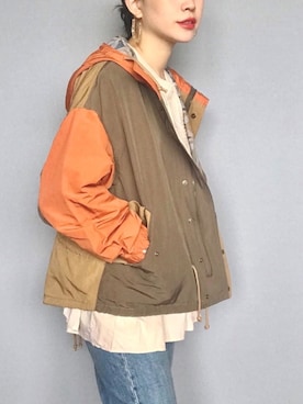 「Ne-net（ネネット）のアイテム（ブルゾン）」を使った、まいさん（レディース・164cm）の秋コーディネート