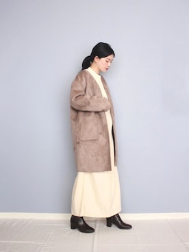 「URBAN RESEARCH Sonny Label（アーバンリサーチサニーレーベル）のアイテム（ムートンコート）」を使った、まいさん（レディース・164cm）の秋コーディネート