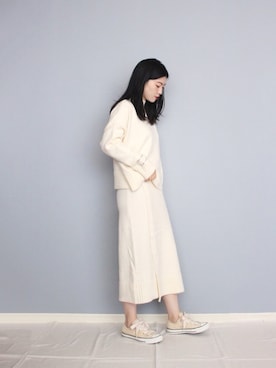 「ニットセットアップ」｜「アイテム（その他）」を使った、まいさん（レディース・164cm）の秋コーディネート
