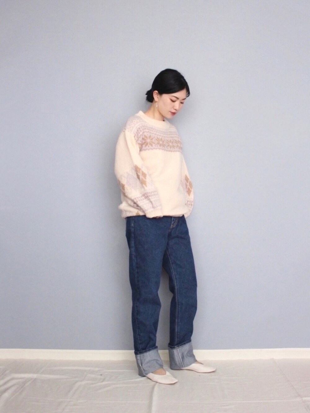 「MAJESTICLEGON、マジェスティックレゴン、EDWIN、インタベ、ジーパン女子、ダッドジーンズ、エドウィン、デニム、シンプルコーデ、秋のコーデ」｜「IG:mai1220のアイテム（その他、その他）」を使った、まいさん（レディース・164cm）の秋コーディネートの1枚目の写真