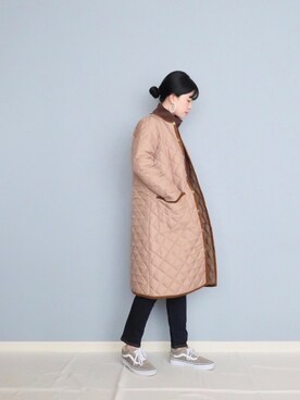 「ドミンゴ」｜「アイテム（ノーカラージャケット）」を使った、まいさん（レディース・164cm）の冬コーディネート