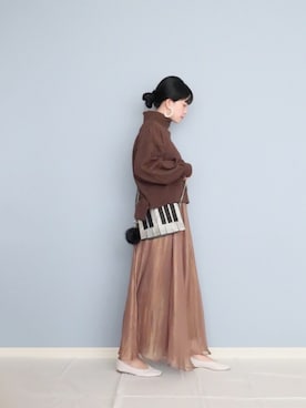 「flower」｜「アイテム（その他）」を使った、まいさん（レディース・164cm）の冬コーディネート