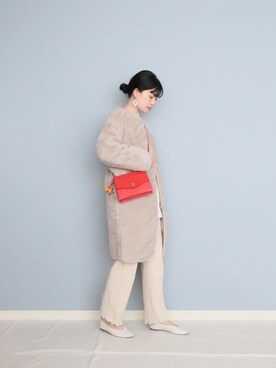 「NOLLEY’S（ノーリーズ）のアイテム（ジャケット/アウター）」を使った、まいさん（レディース・164cm）の冬コーディネート
