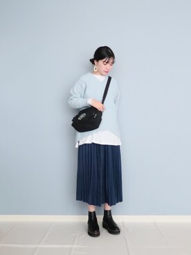 「NOLLEY’S Sophi（ノーリーズソフィ）のアイテム」を使った、まいさん（レディース・164cm）の冬コーディネート