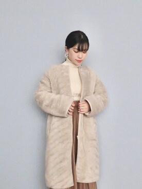 「NOLLEY’S（ノーリーズ）のアイテム（ジャケット/アウター）」を使った、まいさん（レディース・164cm）の冬コーディネート