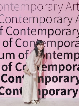 「SENSE OF PLACE by URBAN RESEARCH（センスオブプレイスバイアーバンリサーチ）のスクエアトウセンターシームフラットシューズ（パンプス）」を使った、まいさん（レディース・164cm）の冬コーディネート