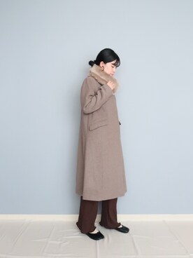 「KBF（ケイビーエフ）のアイテム（その他アウター）」を使った、まいさん（レディース・164cm）の冬コーディネート