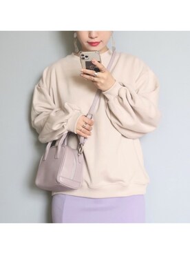 「アントマリーズ」｜「アイテム（スウェット）」を使った、まいさん（レディース・164cm）の冬コーディネート