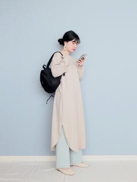 「kipling（キプリング）のアイテム」を使った、まいさん（レディース・164cm）の冬コーディネート
