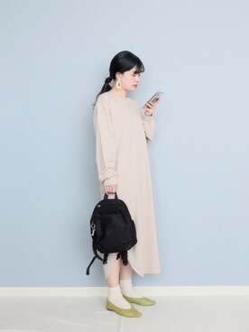 「kipling（キプリング）のアイテム」を使った、まいさん（レディース・164cm）の冬コーディネート